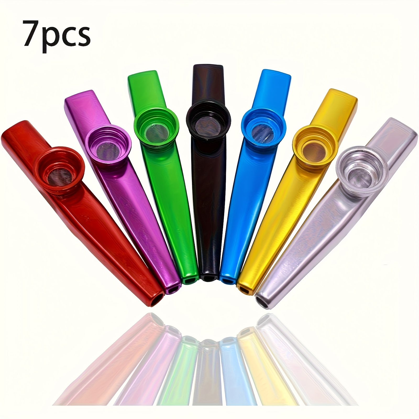 Musical Instrument In English - 7pcs Metal Kazoos Simple Design Lightweight