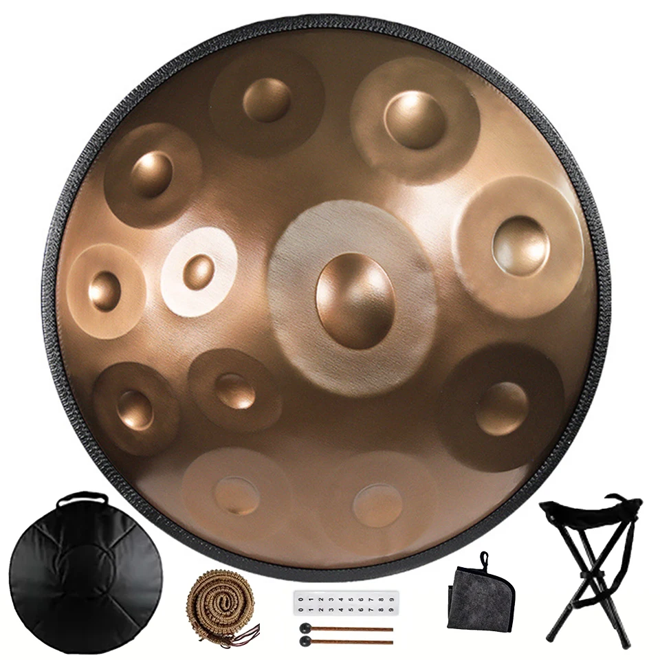 Musical Instrument Note - 440/432Hz Handpan Drum,9/10/12notes, Steel Tongue Drum