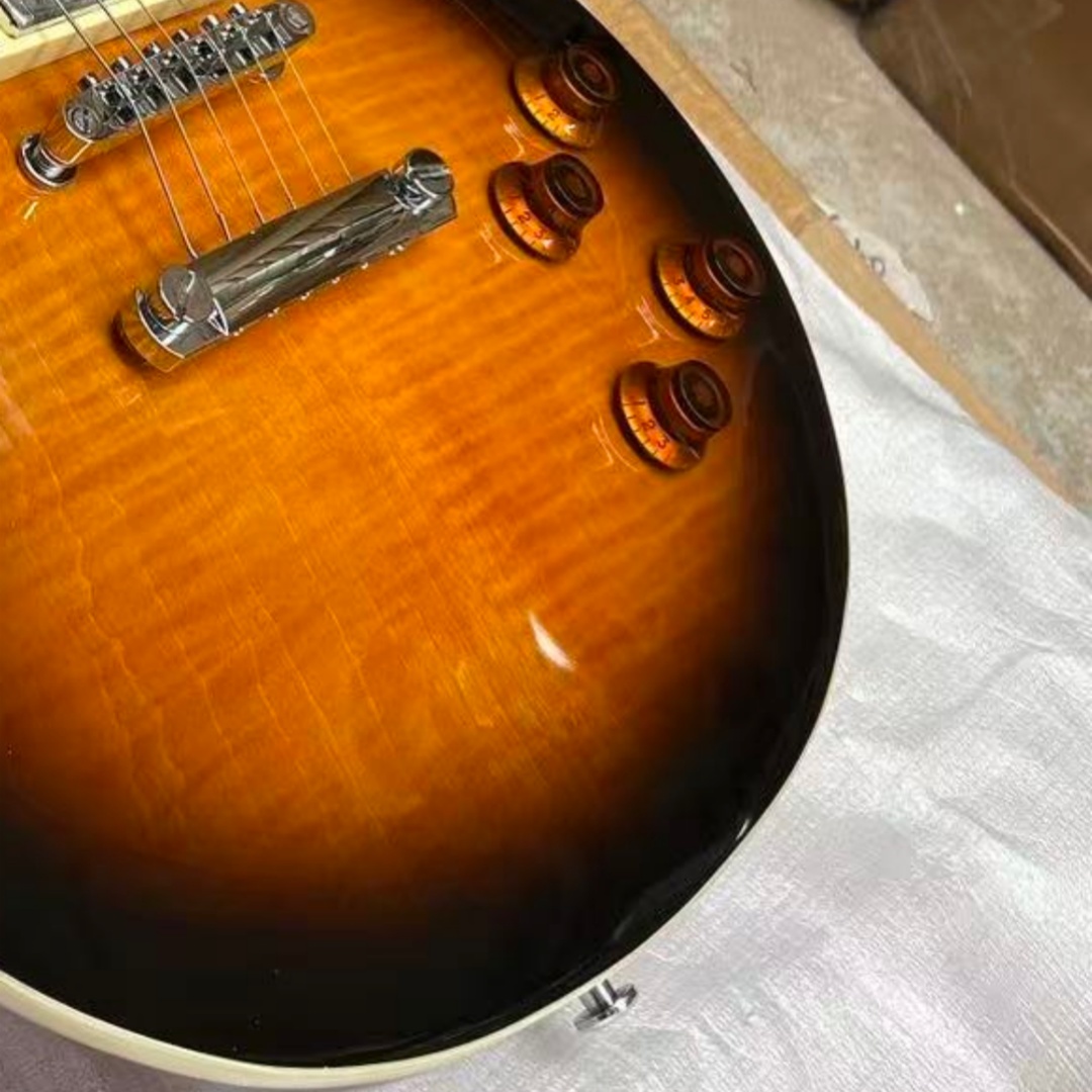 Electric Guitar Beginner - Gradient Brown Electric Guitar Gold Hardware