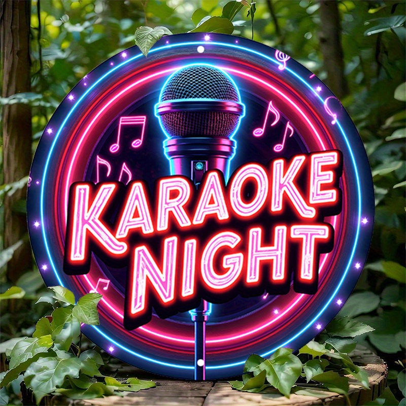 Musical Instrument Sign - 2D LED Neon Sign Karaoke Night