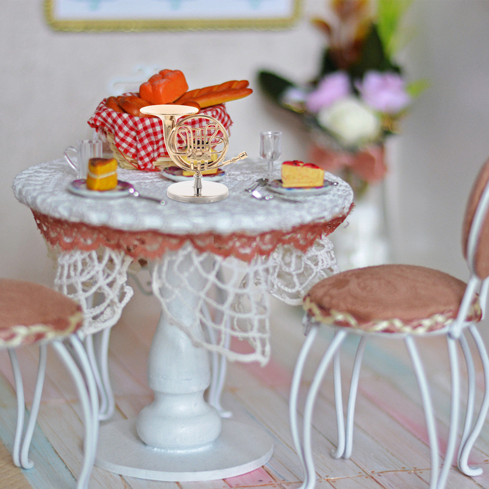 Miniature French Horn Handcraf - Musical Instrument French ulasan dan harga