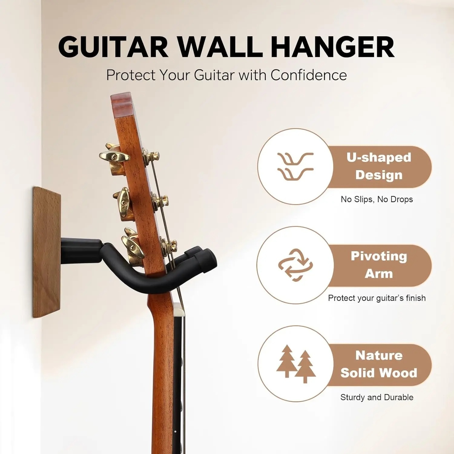 Wall Mount Guitar Hook Hanger  - Musical Instrument In English ulasan dan harga
