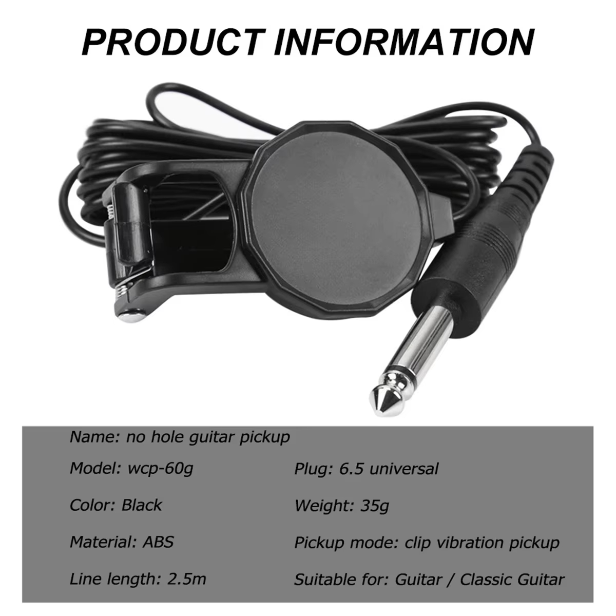 Audio Jack Clip On Pickup/2.5  - Musical Instrument In English ulasan dan harga