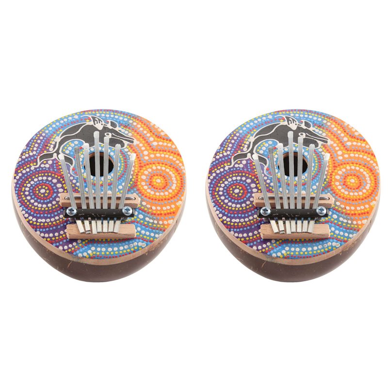 2X 7 Key Tuneable Coconut Shel - Musical Instrument Kalimba ulasan dan harga