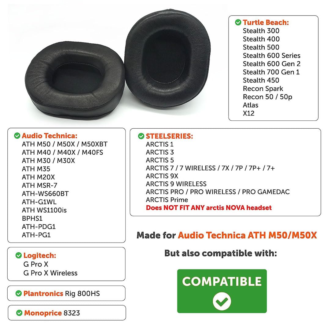 Replacement Lambskin Earpads f - Audio Technica Headphone Ath-M50X ulasan dan harga