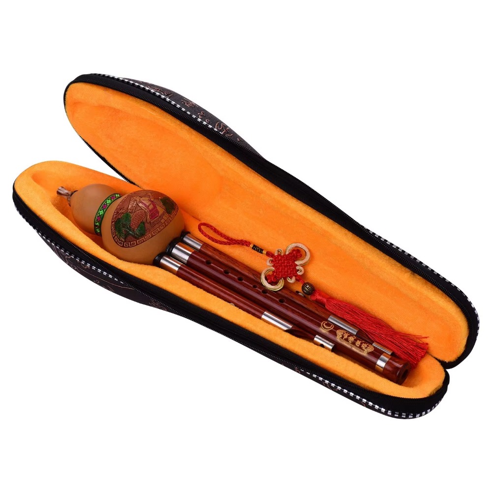 3-Tone C Key Hulusi Gourd Flut - Musical Instrument In Chinese ulasan dan harga