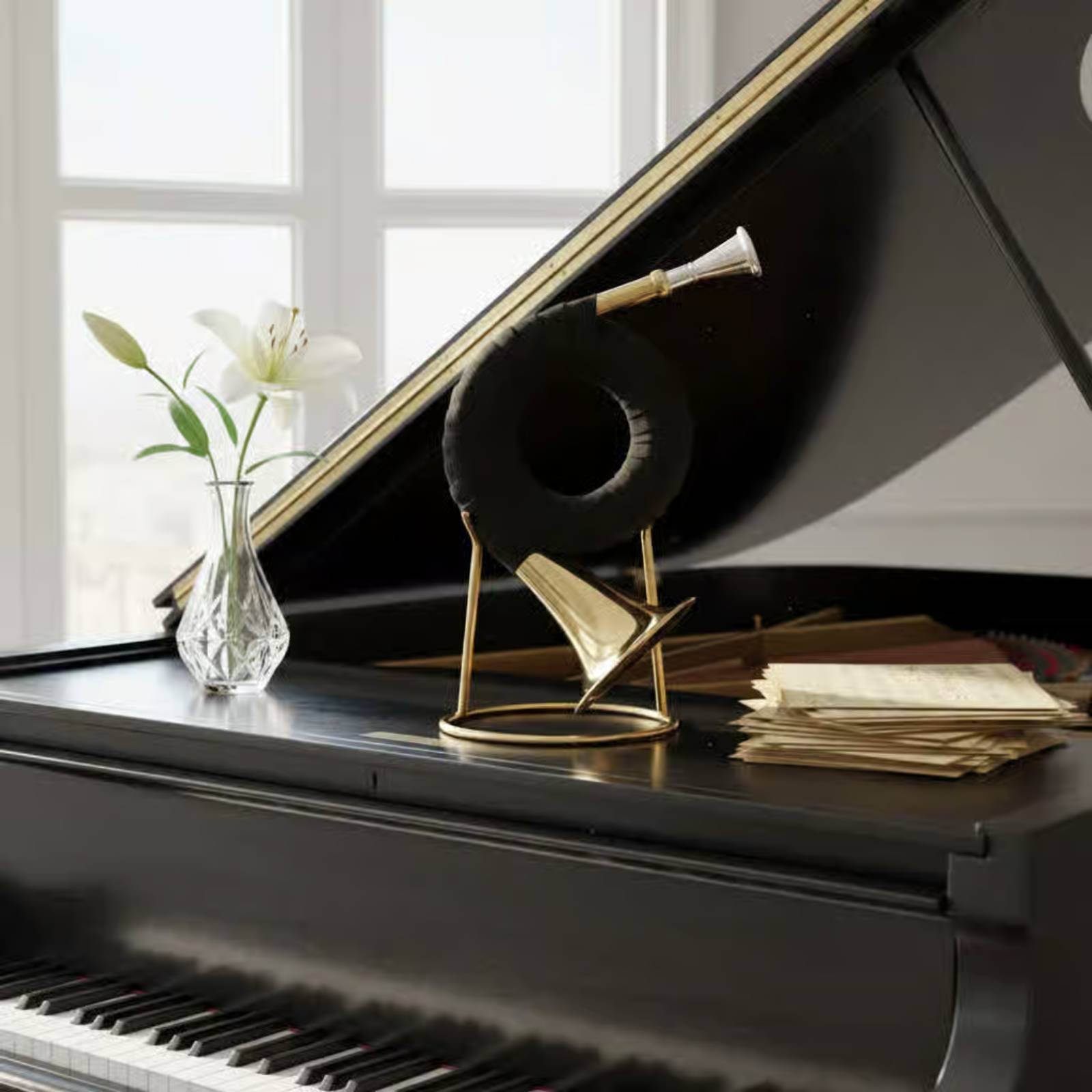 Bb Brass Instrument Gold Color - Musical Instrument French ulasan dan harga
