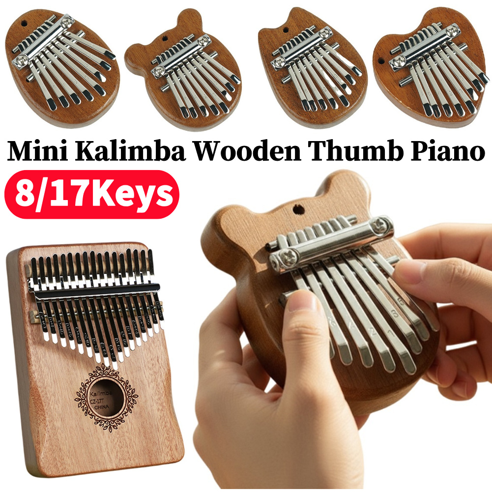 8/17Keys Mini Wooden Kalimba H - Musical Instrument Kalimba ulasan dan harga