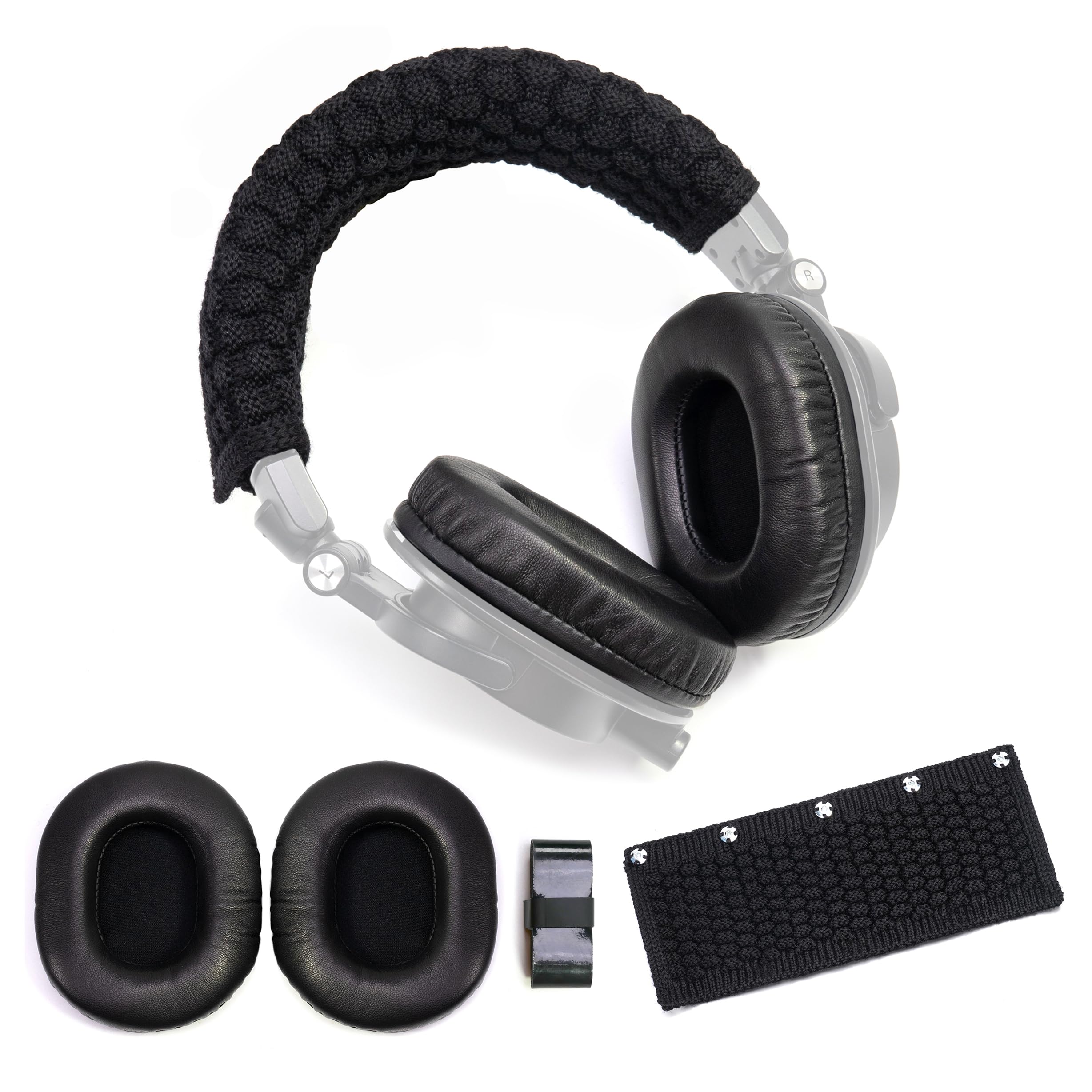 Lambskin Ear Pads Wool Headban - Audio Technica Headphone Ath-M50X ulasan dan harga
