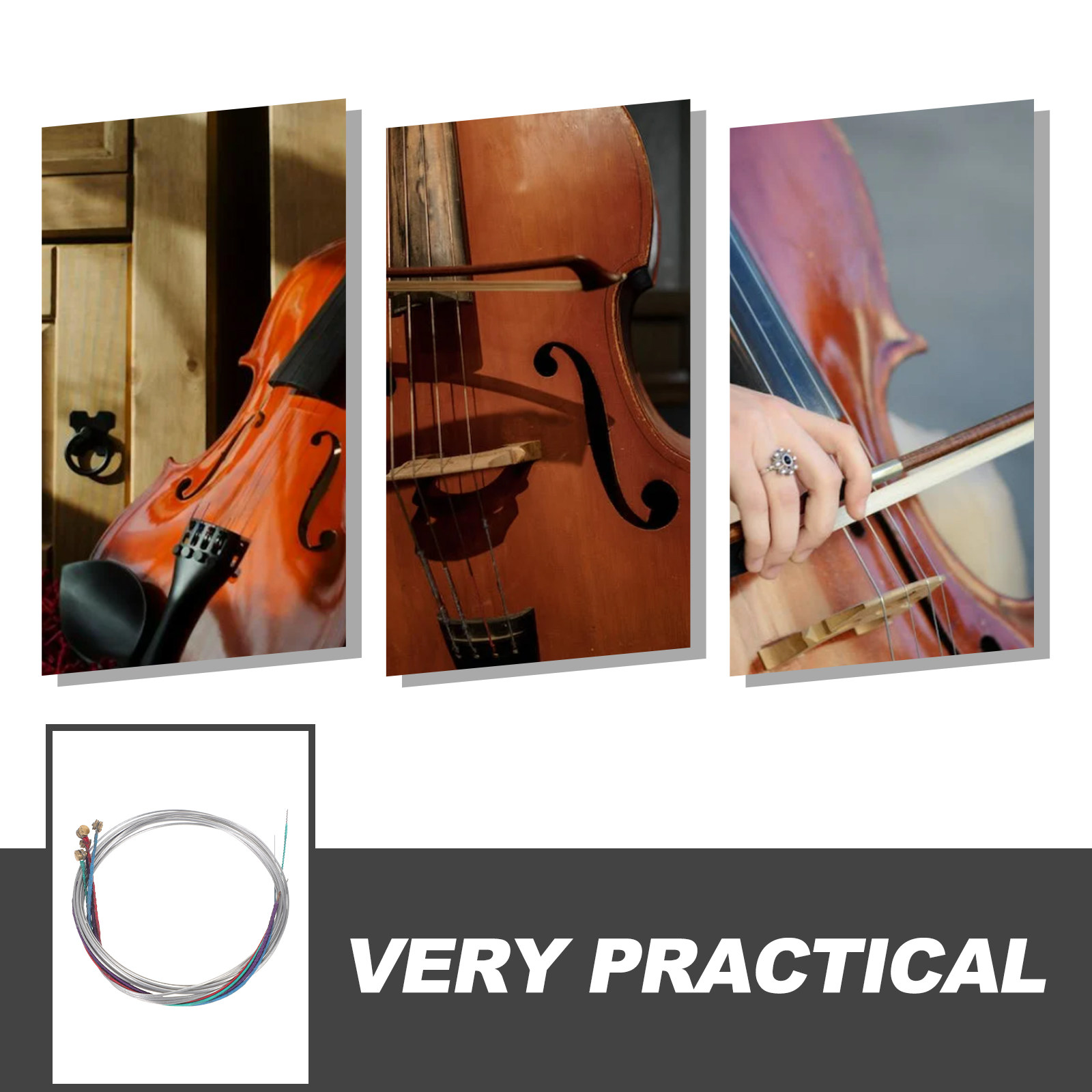 2Sets Viola Strings Metal Musi - Musical Instrument Viola ulasan dan harga