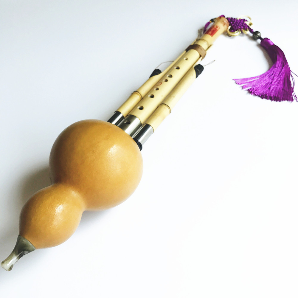 Chinese Handmade Hulusi Golden - Musical Instrument In Chinese ulasan dan harga