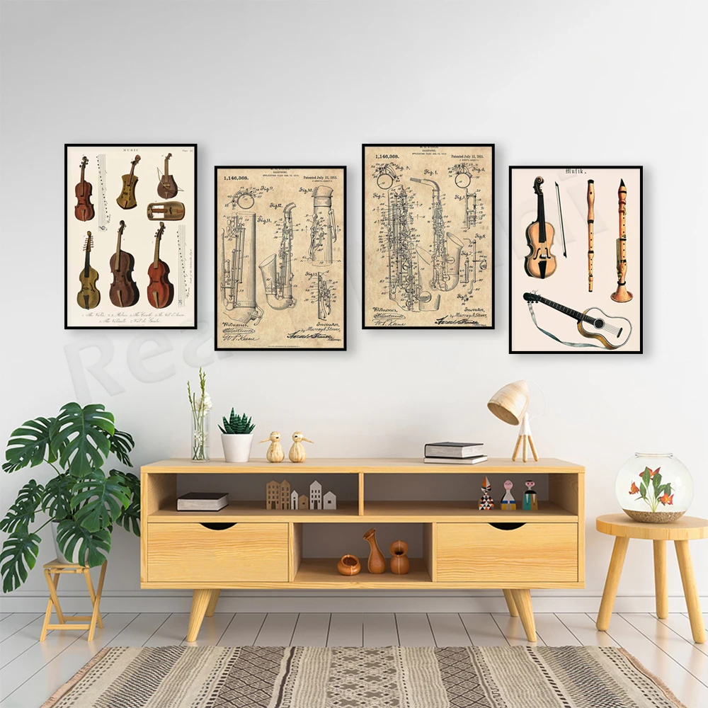 Music print, vintage violin vi - Musical Instrument Viola ulasan dan harga