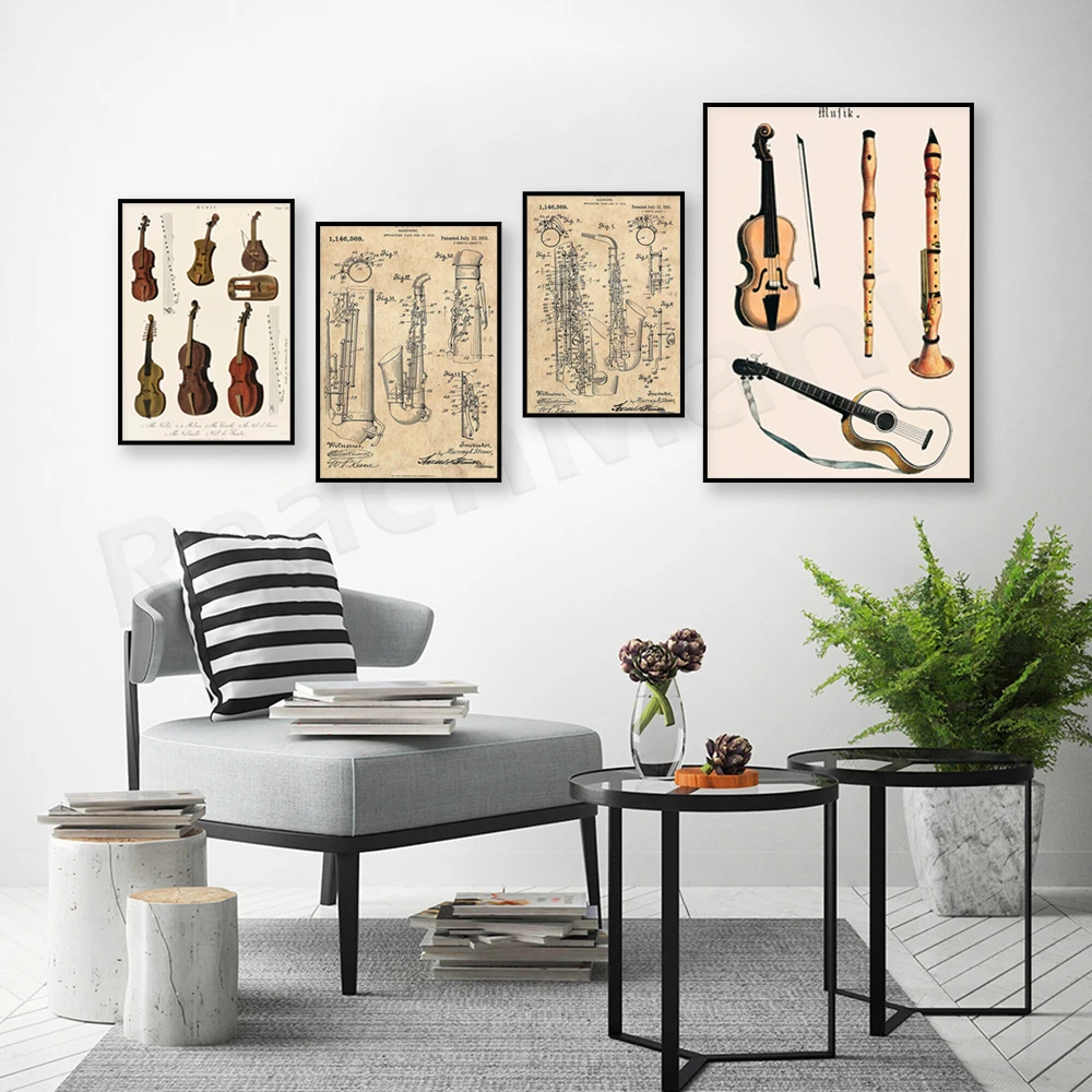 Music print, vintage violin vi - Musical Instrument Viola ulasan dan harga