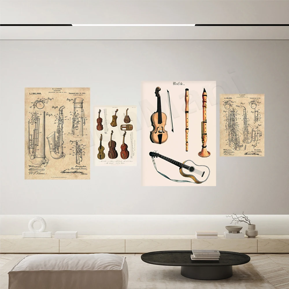 Music print, vintage violin vi - Musical Instrument Viola ulasan dan harga