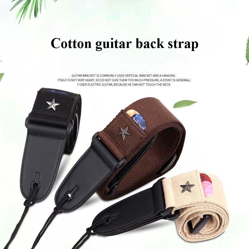 Embroidered Cross Guitar Strap - Musical Instrument In English ulasan dan harga