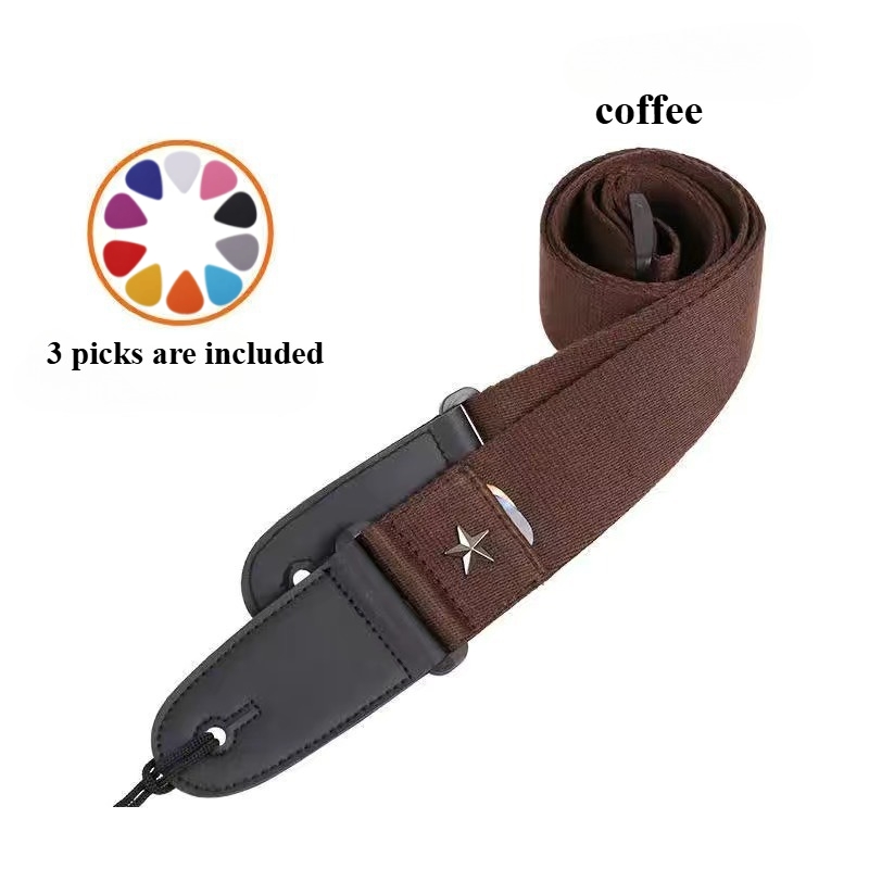 Embroidered Cross Guitar Strap - Musical Instrument In English ulasan dan harga