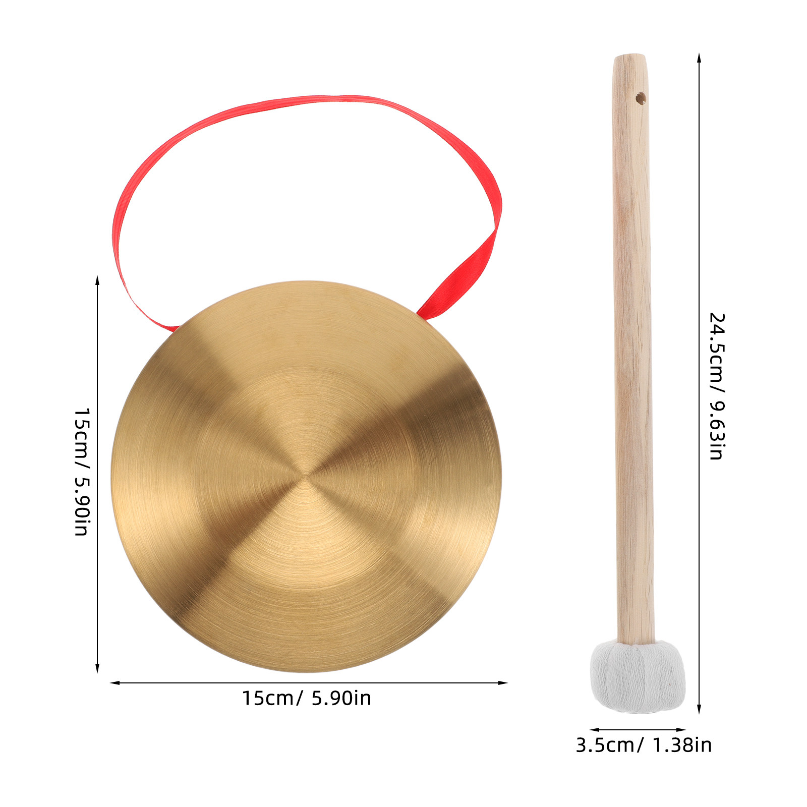 1Set Mini Handheld Copper Gong - Musical Instrument In Chinese ulasan dan harga