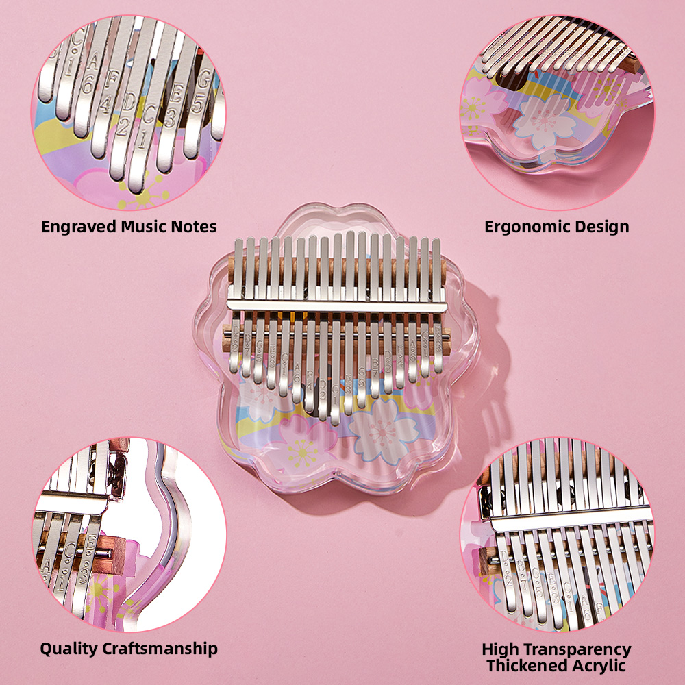 Mini Thumb Piano 17 Keys Porta - Musical Instrument Kalimba ulasan dan harga
