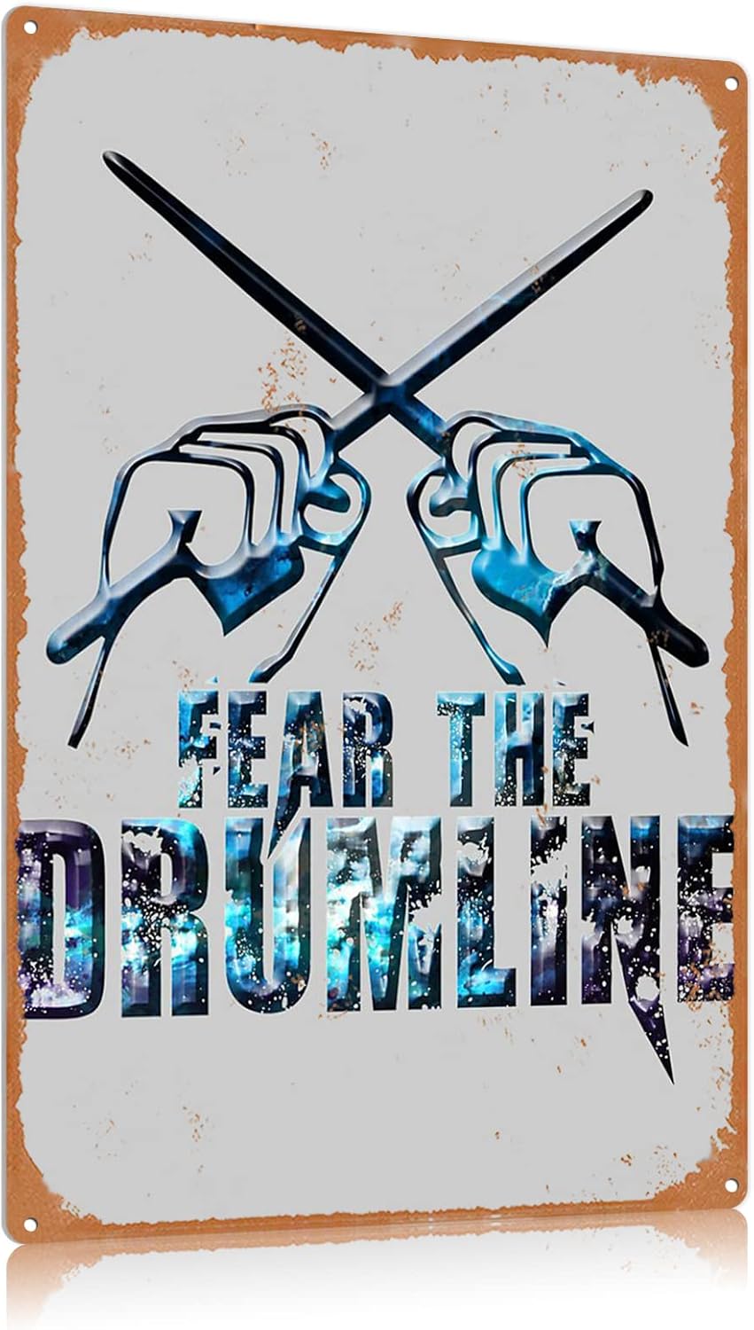 Drum Metal Tin Signs Fear The  - Musical Instrument Sign ulasan dan harga