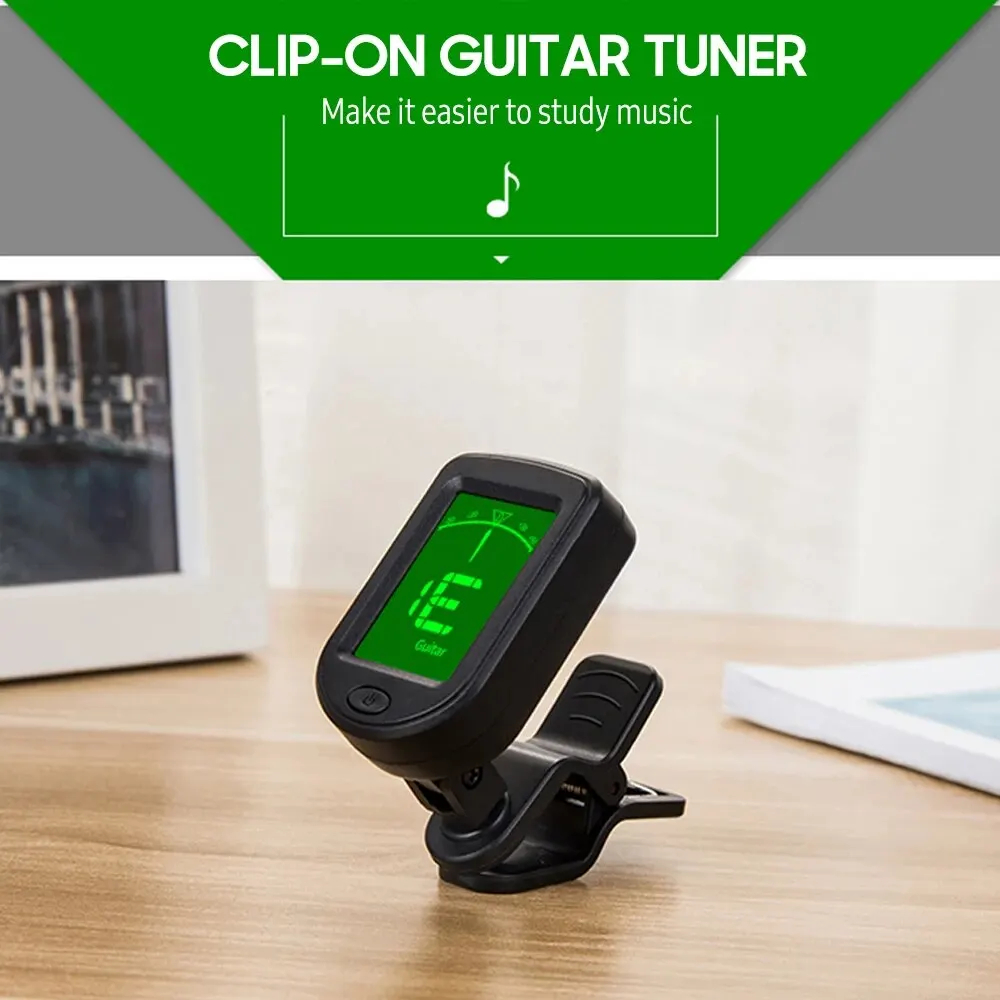 T-02 Guitar Tuner Clip-on Chro - Musical Instrument In English ulasan dan harga