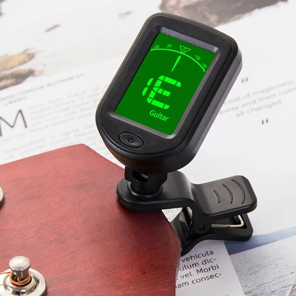 T-02 Guitar Tuner Clip-on Chro - Musical Instrument In English ulasan dan harga
