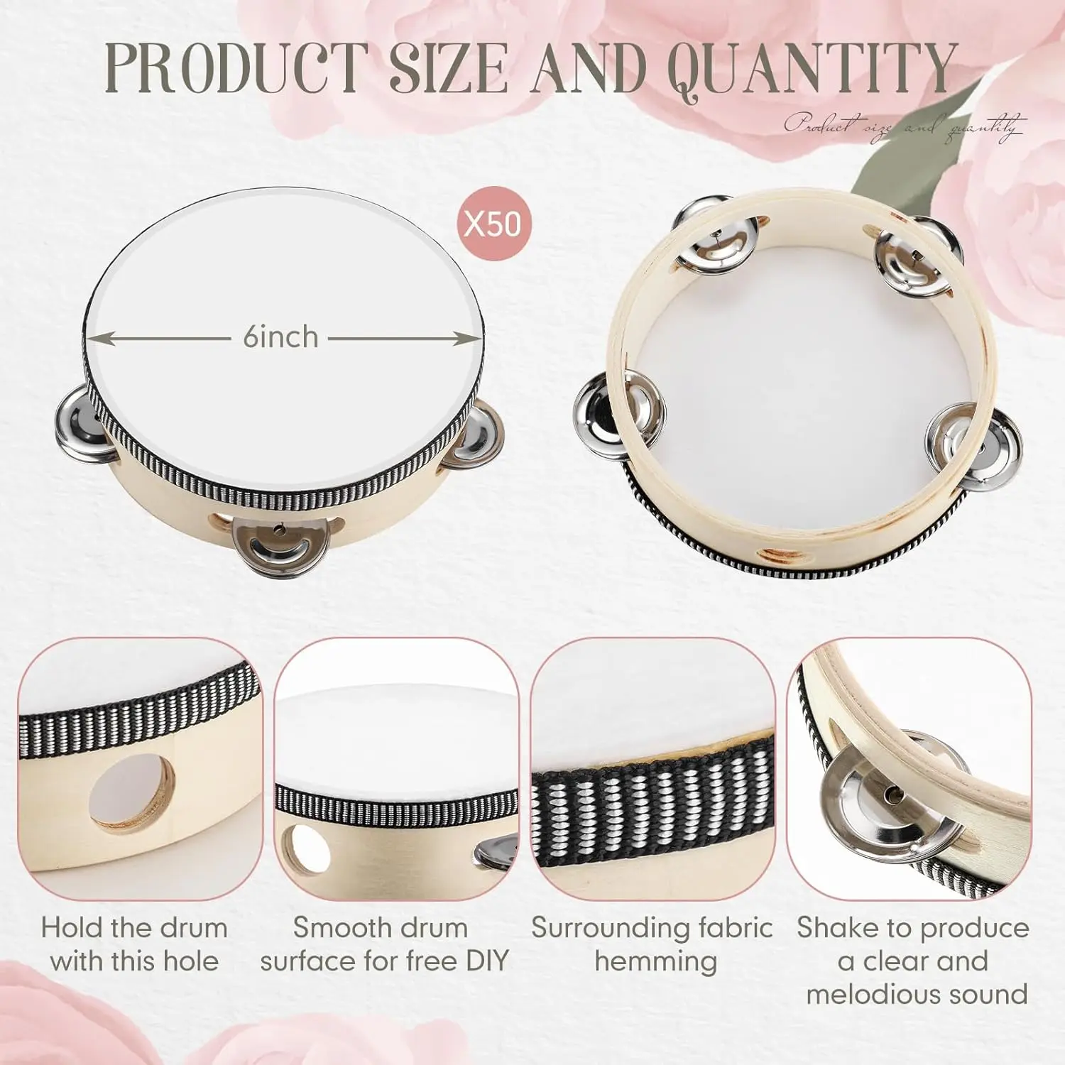 20-120Pcs Wedding Tambourines  - Musical Instrument In Chinese ulasan dan harga