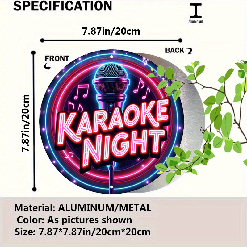 2D LED Neon Sign Karaoke Night - Musical Instrument Sign ulasan dan harga