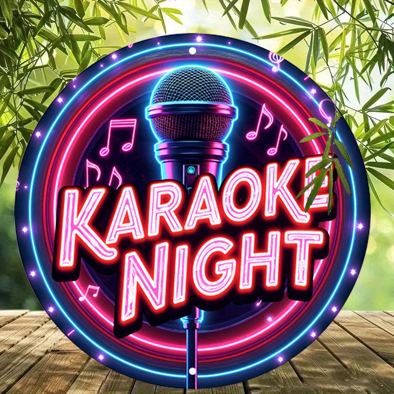 2D LED Neon Sign Karaoke Night - Musical Instrument Sign ulasan dan harga