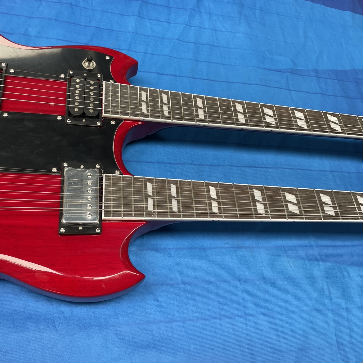 6+12 double-neck electric guit - Electric Guitar Beginner ulasan dan harga