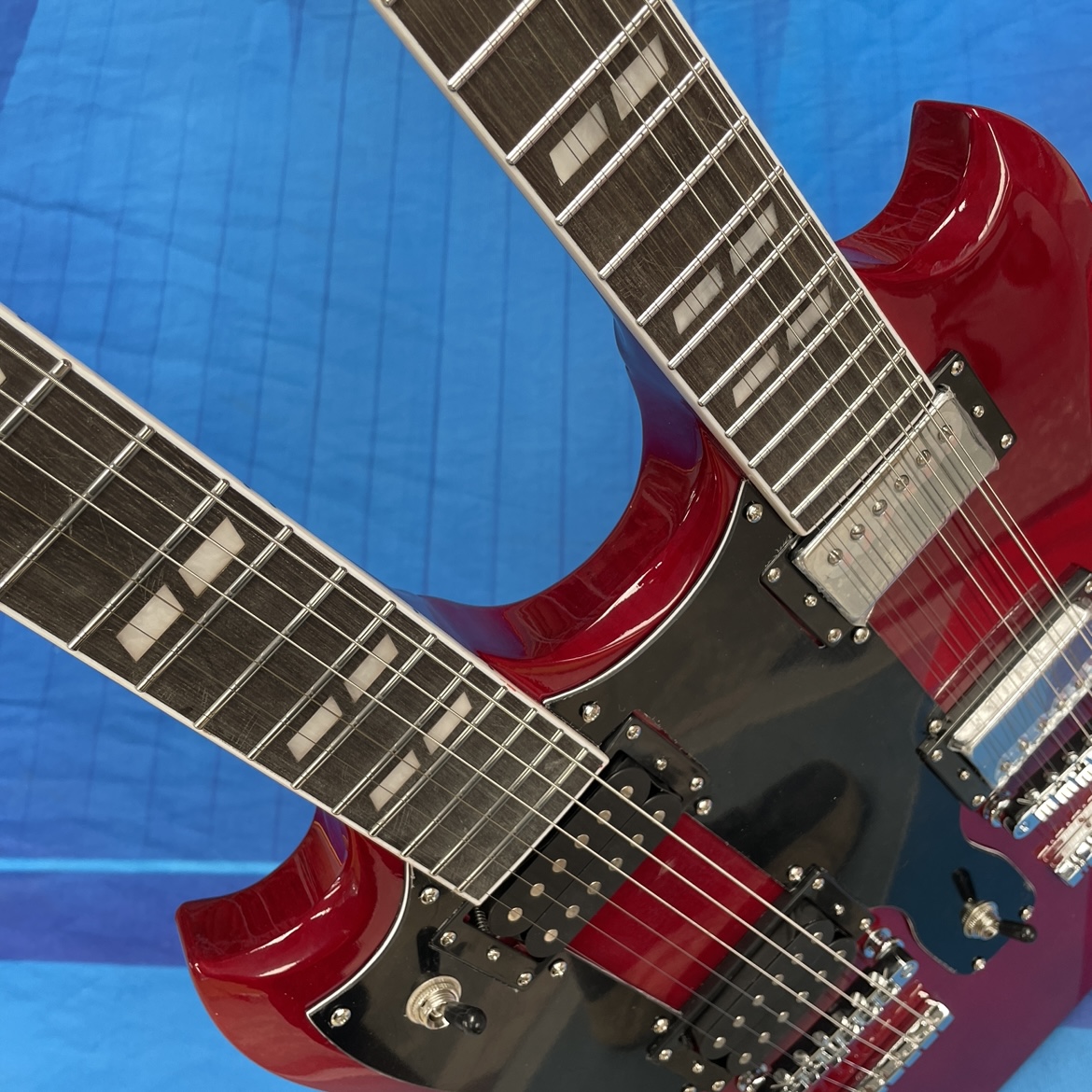 6+12 double-neck electric guit - Electric Guitar Beginner ulasan dan harga