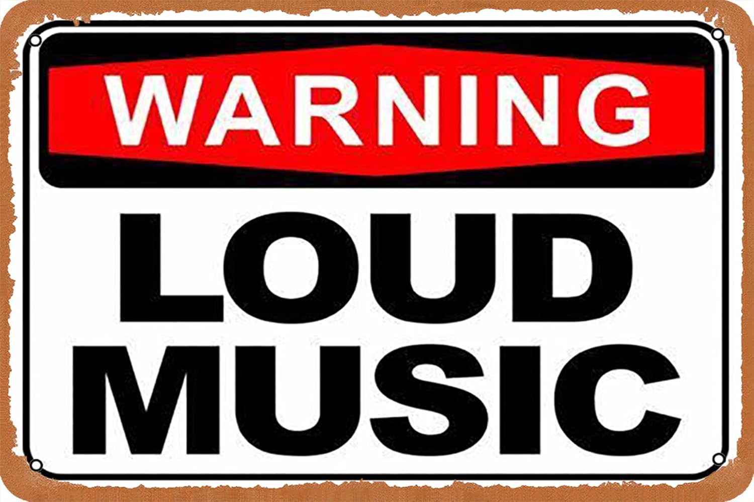 warning Loud Music vintage met - Musical Instrument Sign ulasan dan harga