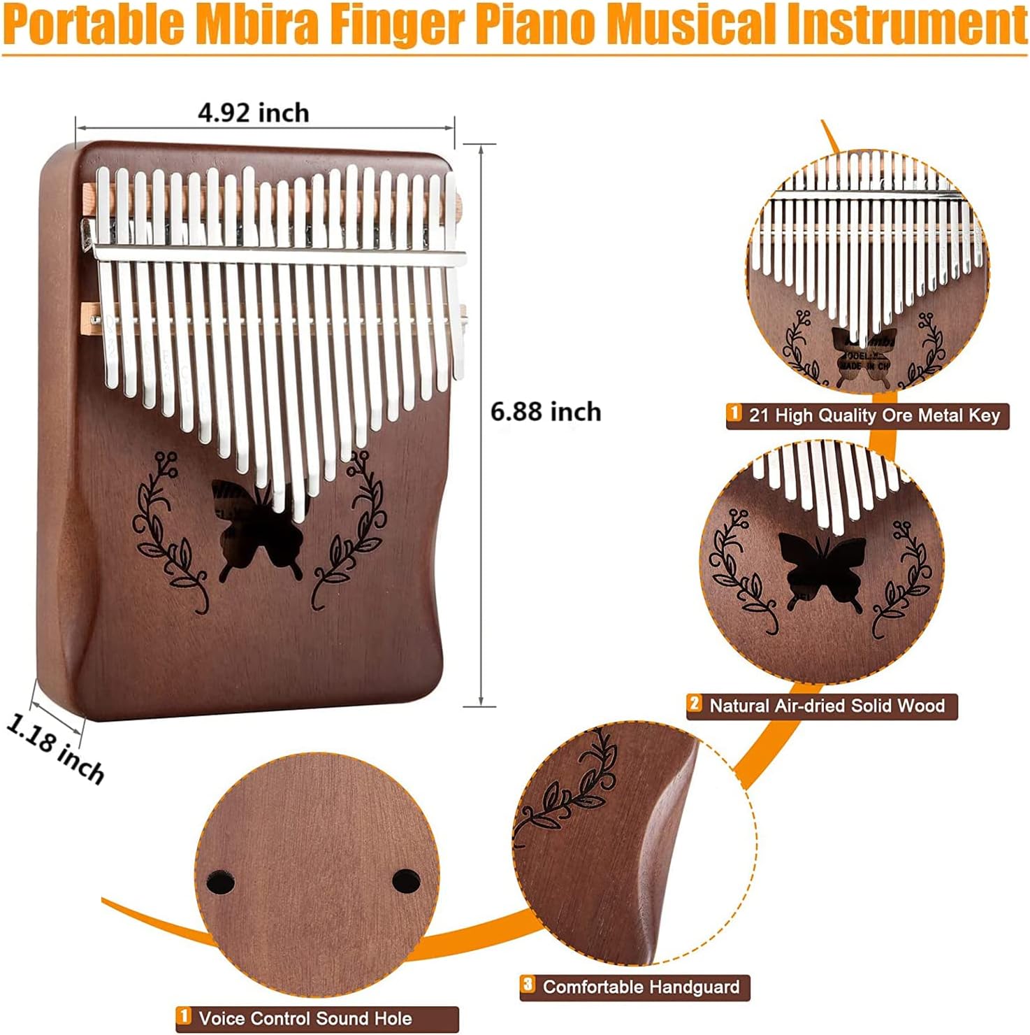 Kalimba 21 Keys Thumb Piano, N - Musical Instrument Kalimba ulasan dan harga