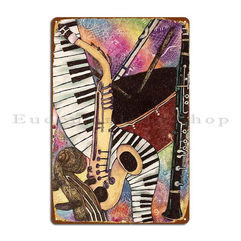 Musical Instruments Metal Plaq - Musical Instrument Sign ulasan dan harga