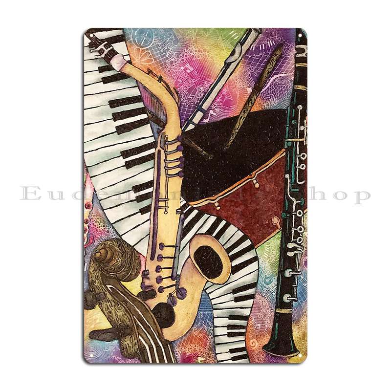 Musical Instruments Metal Plaq - Musical Instrument Sign ulasan dan harga