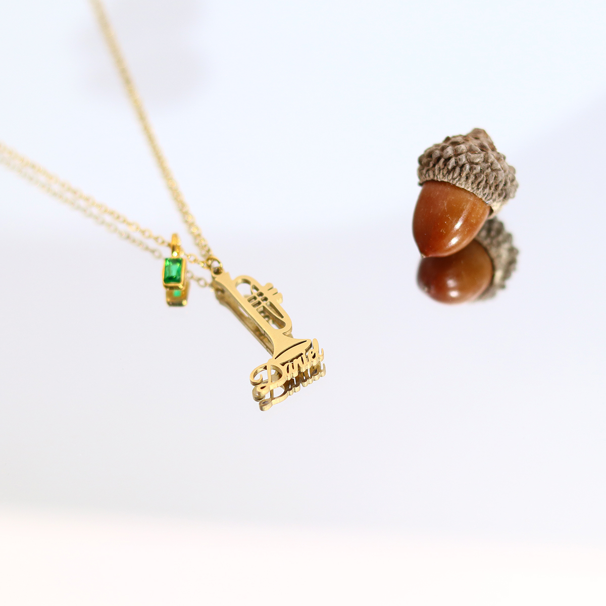 Custom Name Trumpet Necklace S - Musical Instrument Name ulasan dan harga